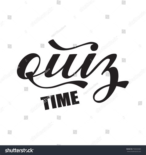 Lettering Quiz Time Vector Illustration Royalty Free Stock Vector
