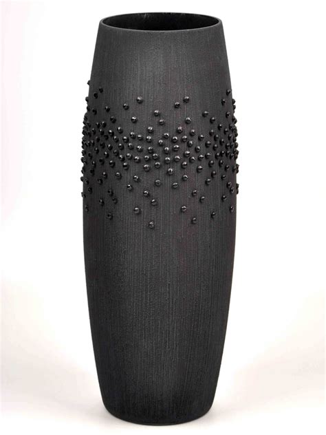 Black Style Floor Vase Large Handpainted Glass Vase For Etsy