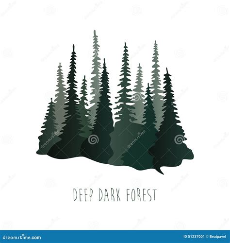 Deep Dark Forest Stock Vector Illustration Of Forest 51237001