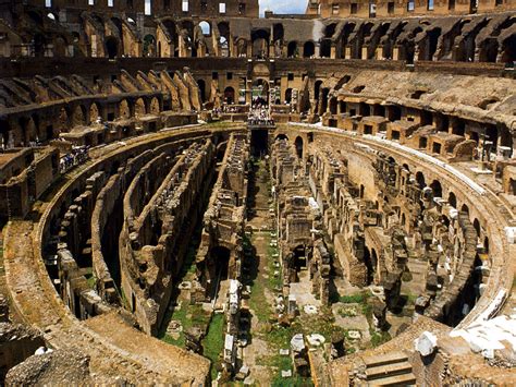 Inside The Colosseum Italian Wallpaper