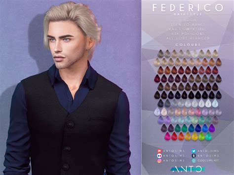 Federico By Simstrouble Patreon Sims 4 Hair Male Sims