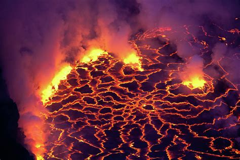 Nyiragongo Volcano Lava Lake Photograph By Ryan Goebel