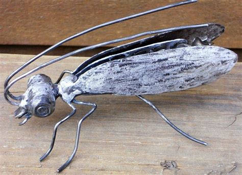 Insect Metal Sculpture Flying Bug Garden Art Yard Art Found