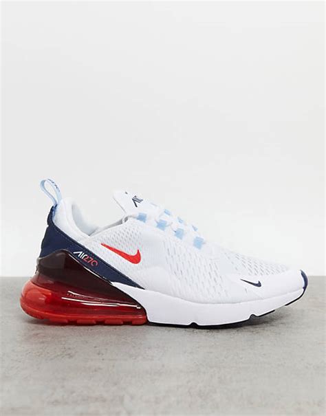 Nike Air Max 270 Trainers In Whitered Asos