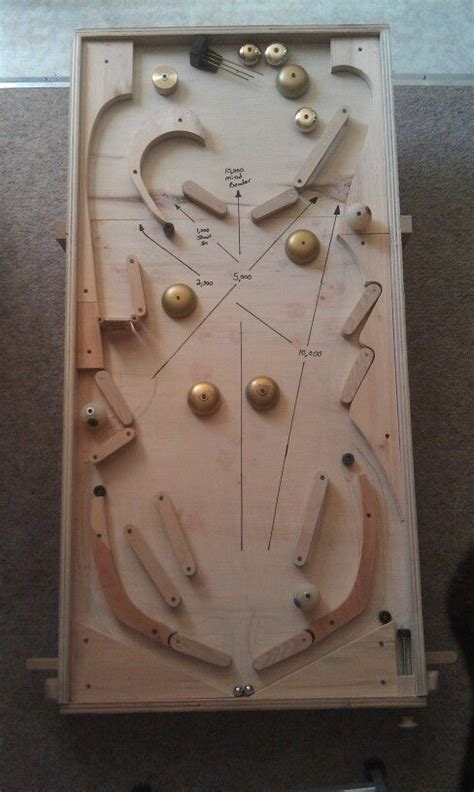 My Version Of A Wooden Pinball Machine The Mind Bender Prototype