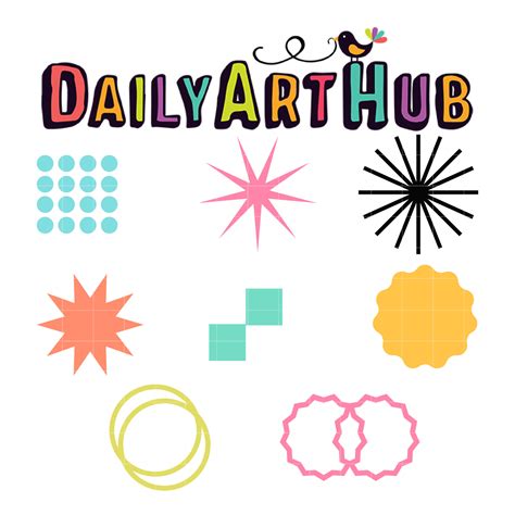 Abstract Shapes Elements Clip Art Set Daily Art Hub Graphics