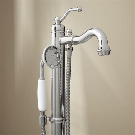 Its finish complements with a wide variety of decorating. Leta Freestanding Tub Faucet with Hand Shower - Bathroom