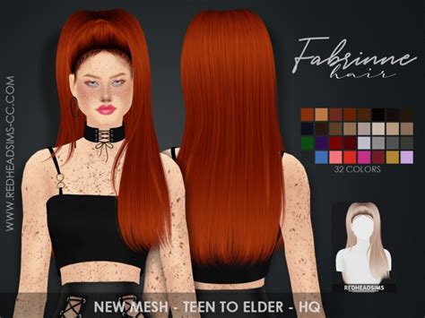 Redheadsims Cc Francinne Hair New Mesh Sims Hair Sims 4 Sims Images
