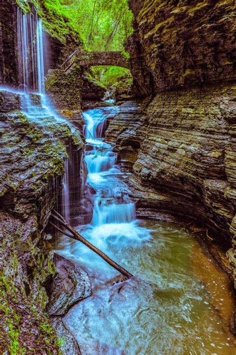Wallpaper Watkins Glen State Park River Waterfall Free Pictures On