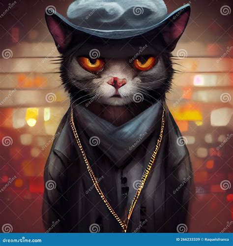 Gangster Cat Stock Illustration Illustration Of Thug 266233339