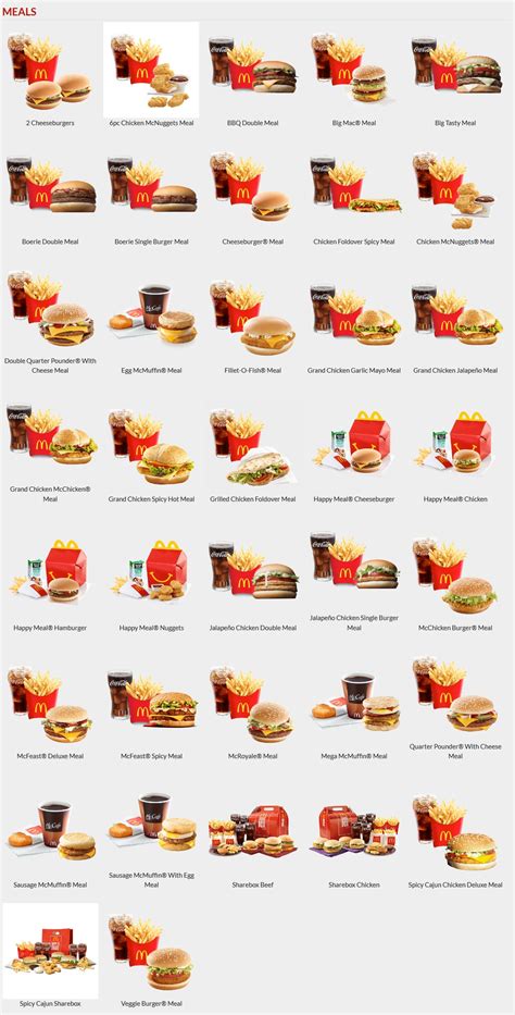 mcdonald menu and prices