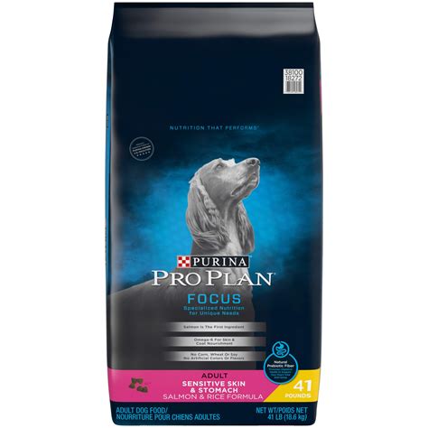 Their foods include products for puppies (including large breed puppies), adults, senior dogs, grain free foods, and sensitive skin/stomach foods. Purina Pro Plan Sensitive Stomach Dry Dog Food, FOCUS ...