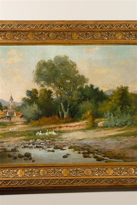 Late 19th Century Landscape Oil On Canvas Painting At 1stdibs