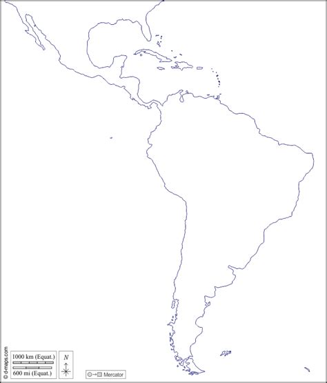 Blank Latin America Map Printable Map Of World
