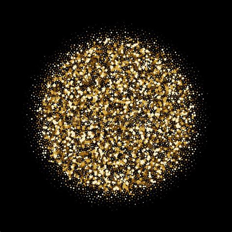Golden Explosion Of Glitter Particles Blast Stock Vector Illustration