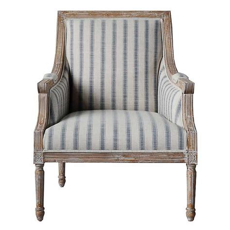 Mckenna Blue Striped Accent Chair Kirklands Blue Striped Armchair
