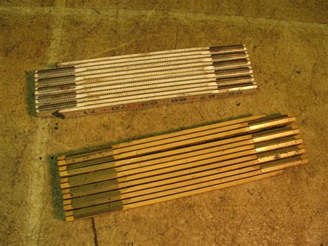Vintage Lufkin X46 And 066f 72 6 Wood Folding Rules Red End Ebay