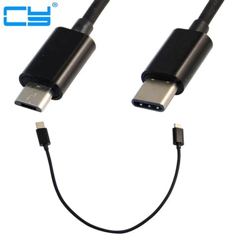 Usb2 0 Micro Usb Male To Usb C Usb3 1 Type C Male Cable 0 25m