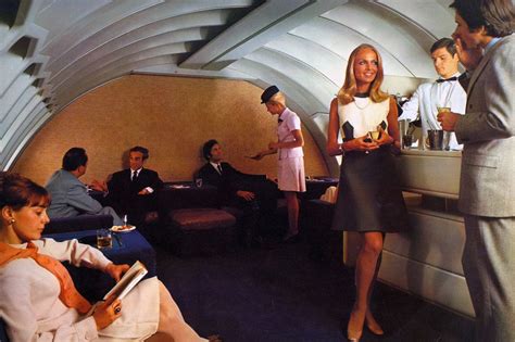 Air France First Class Upper Deck Vintage Airlines Jet Set Style