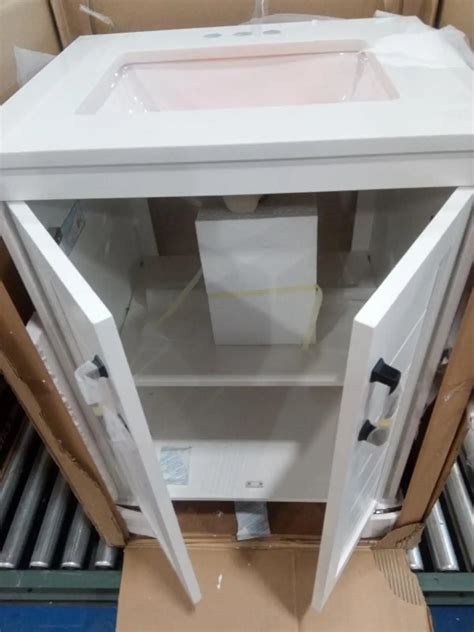 allen + roth Rigsby 24-in White Undermount Single Sink Bathroom Vanity