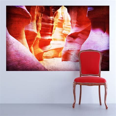 Canyons Wall Decal And A Chair Adhesive Wall Art Colorful Decor Colour Schemes