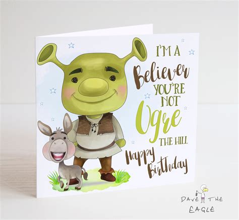 Shrek Birthday Card Printable Cards