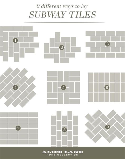 9 Different Ways To Lay Subway Tiles Alice Lane Home Interior Design