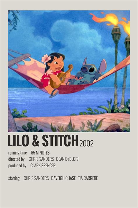 Alternative Minimalist Movieshow Polaroid Poster Lilo Stitch