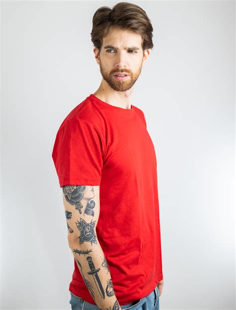 Camiseta Manga Corta Roja Camisetas Premium Raybasics
