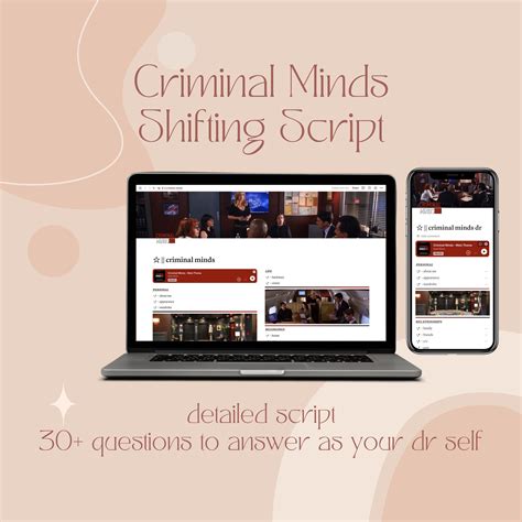 Criminal Minds Shifting Script Template, Shifting Script, Notion Script