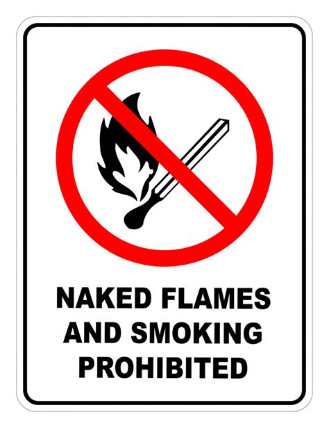 Prohibition Signs X Smoking And Naked Flames Prohibited Ref My Xxx