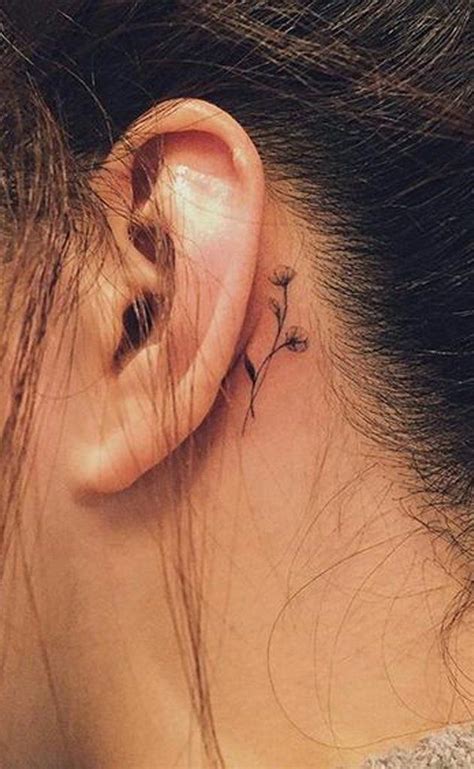 100 Trending Watercolor Flower Tattoo Ideas For Women Behind Ear