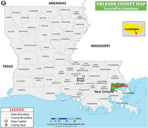 Orleans Parish Map Louisiana