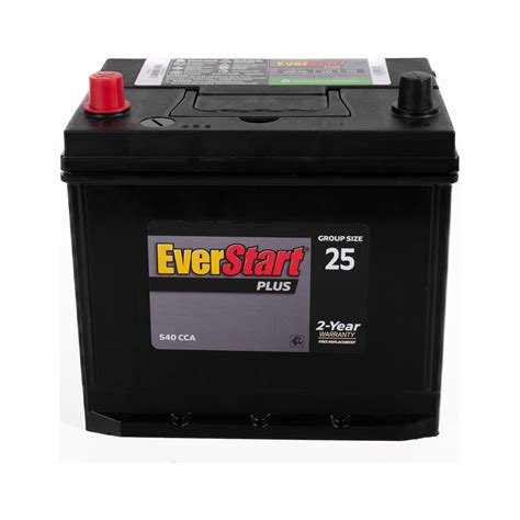 Everstart Plus Lead Acid Automotive Battery Group Size 25 12 Volt