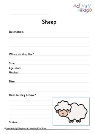 This picture will definitely surprise your child. Sheep Printables