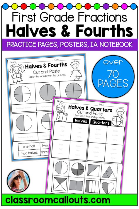 Halves And Fourths Worksheets