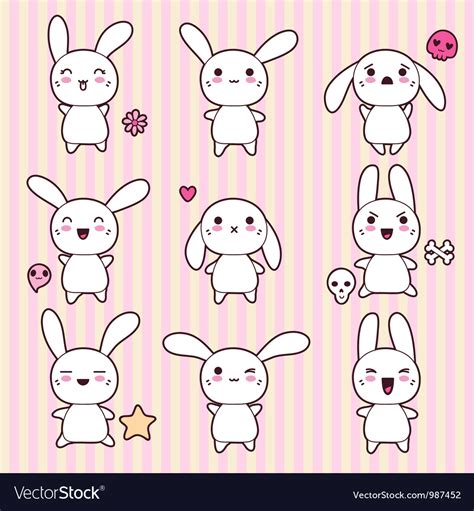 Cartoon Cute Rabbit Character Royalty Free Vector Image