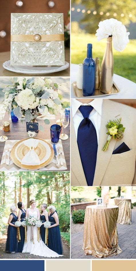 Elegant Traditional Navy And Gold Country Wedding Colors Champagne