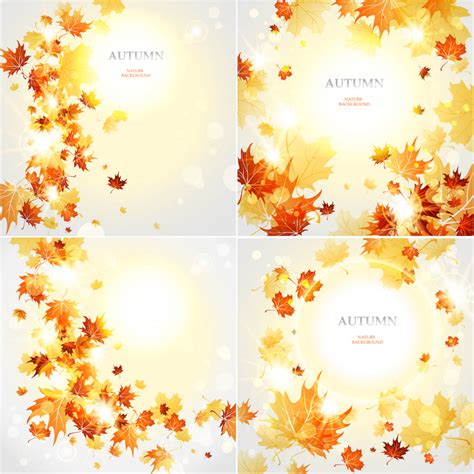 Professional Painted Autumn Fall Backgrounds Vector Free Download