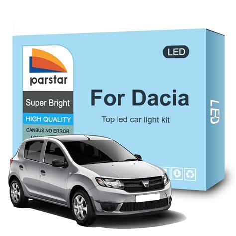 Parstar LED Interior Light Lamp Kit For Dacia Sandero Duster Lodgy Dokker Logan Spring Jogger