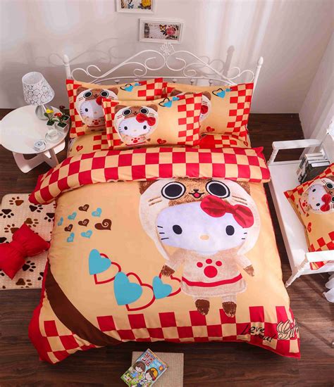 This crib bedding set includes one quilt, one fitted crib sheet, and one dust ruffle. Hello kitty 4pcs 16 Variants Beding Set Include Duvet ...