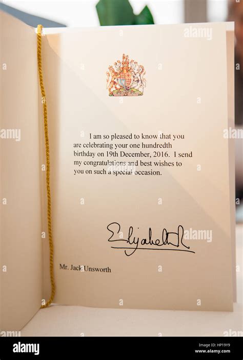 100th Birthday Card From Queen Hi Res Stock Photography And Images Alamy