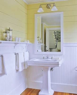 Selecting a wall color to accompany a yellow bathtub can follow a variety of decorating paths. white yellow bathroom 2017 - Grasscloth Wallpaper