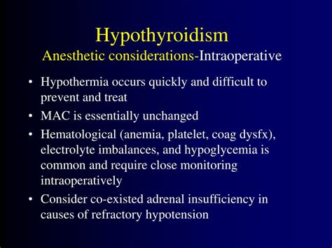 Ppt Thyroid Disease And Anesthetic Considerations Powerpoint