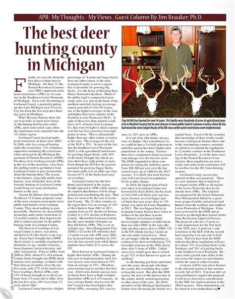 The Best Deer Hunting County In Michigan Page 4 Michigan Sportsman