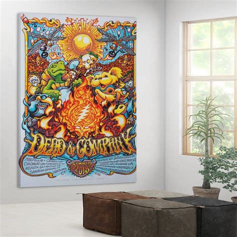 Grateful Dead Poster Vintage Poster Music Poster Canvas Art Etsy