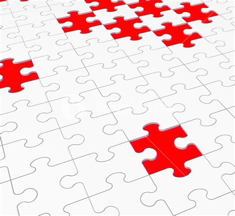 Unfinished Puzzle Shows Gaps And Holes Royalty Free Stock Image