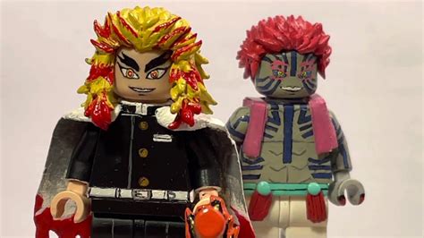 Lego Demon Slayer Rengoku And Akaza Customs Youtube