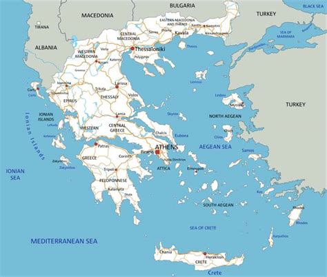 Lista Foto Mapa De Grecia En Blanco Y Negro Para Colorear Lleno