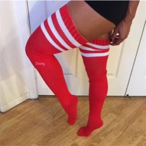 89 Off American Apparel Accessories American Apparel Thigh High Sock Red Valentine Otk From